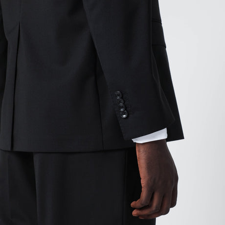 Tagliatore Black double-breasted suit in wool blend