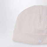 Polo Ralph Lauren Light pink cotton bonnet with logo