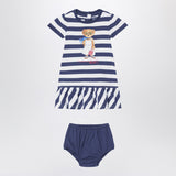 Polo Ralph Lauren Polo Bear striped set white/navy blue