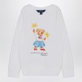Polo Ralph Lauren White jersey sweatshirt with Polo Bear