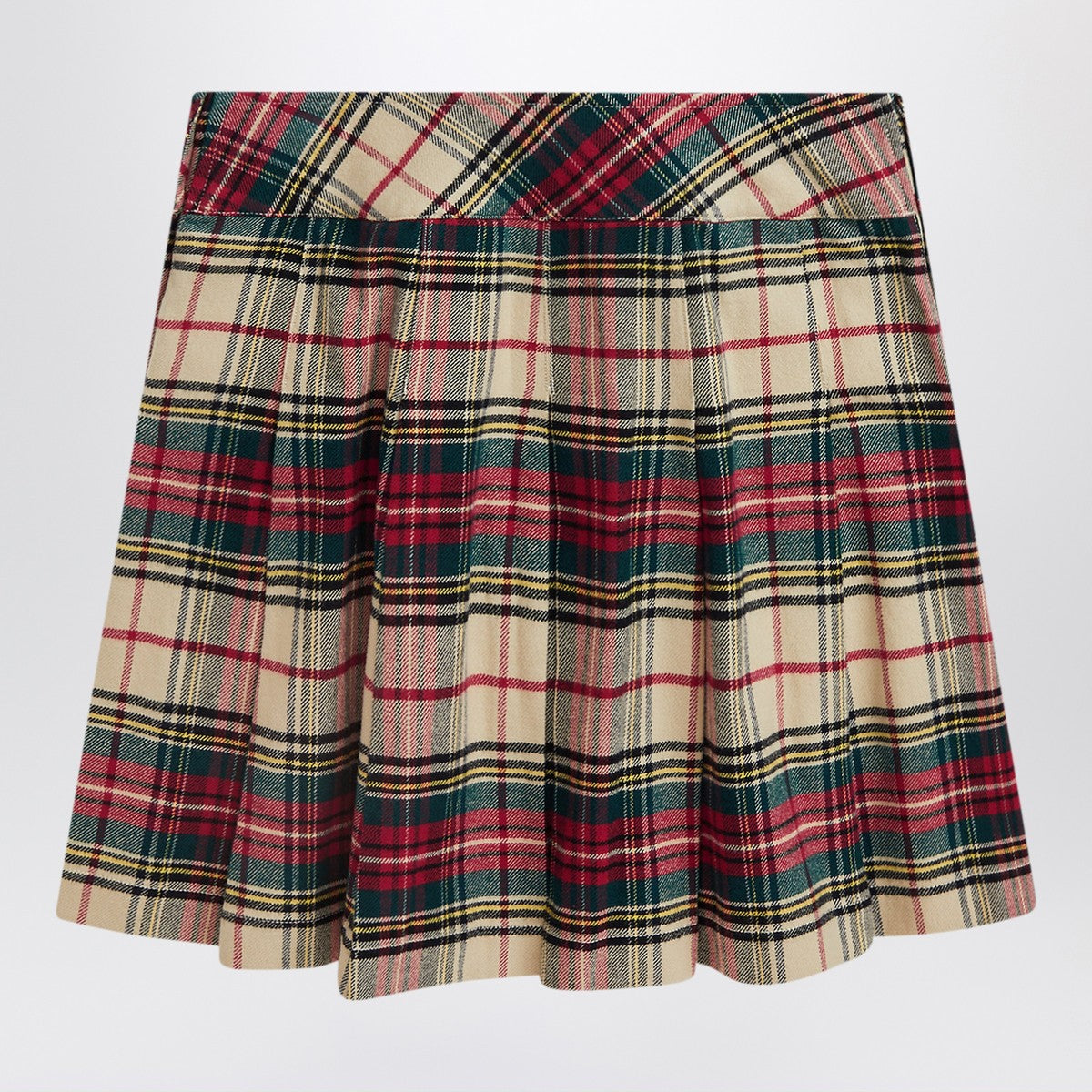 Polo Ralph Lauren Cream/red cotton twill tartan skirt