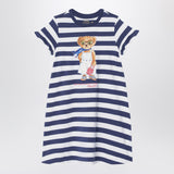 Polo Ralph Lauren Polo Bear striped dress navy blue/white