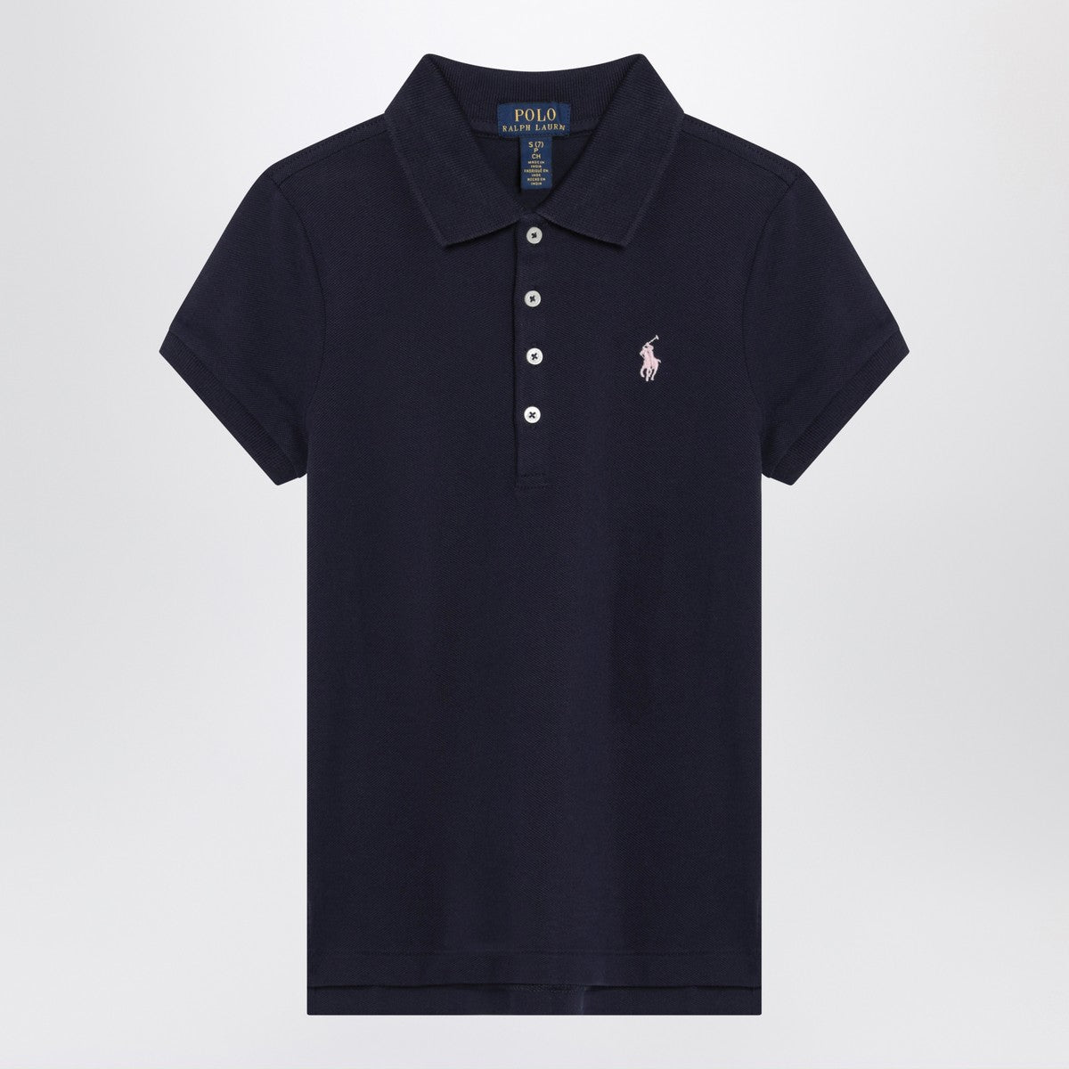 Polo Ralph Lauren Navy blue cotton polo shirt with embroidered logo