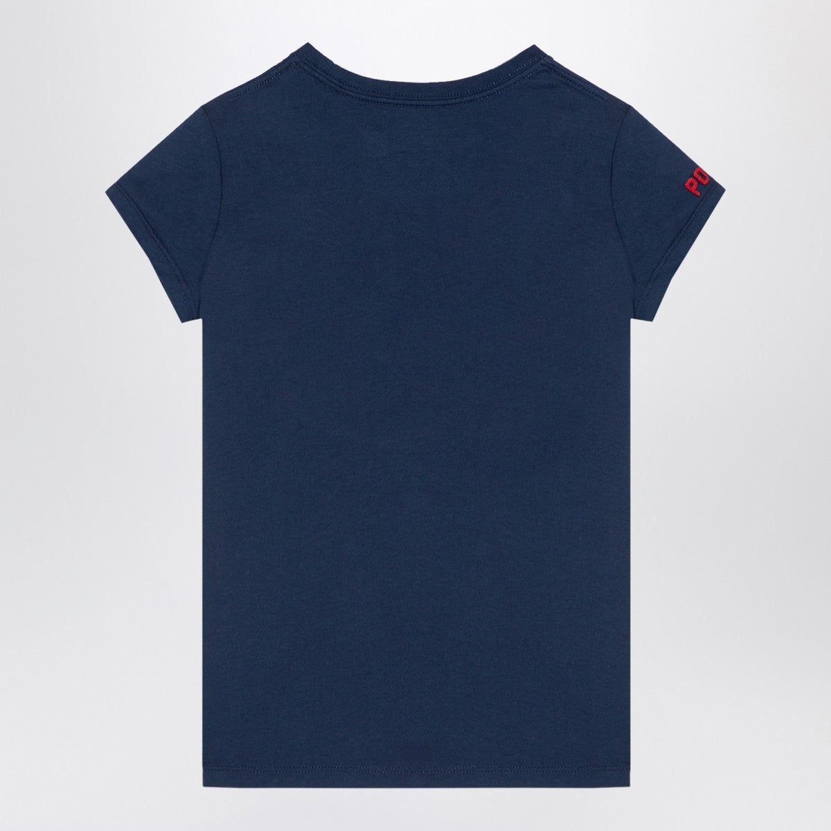 Polo Ralph Lauren Blue navy cotton crew-neck T-shirt with flag patch