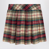 Polo Ralph Lauren Cream/red cotton twill tartan skirt