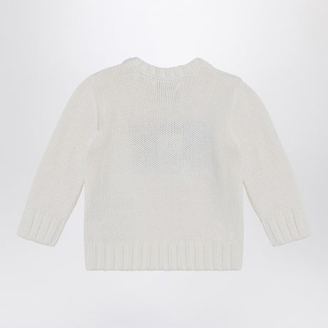 Polo Ralph Lauren White cotton jumper with flag inlay