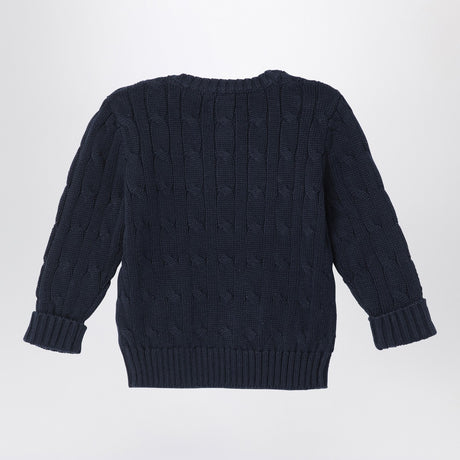 Polo Ralph Lauren Navy blue cotton cable-knit sweater