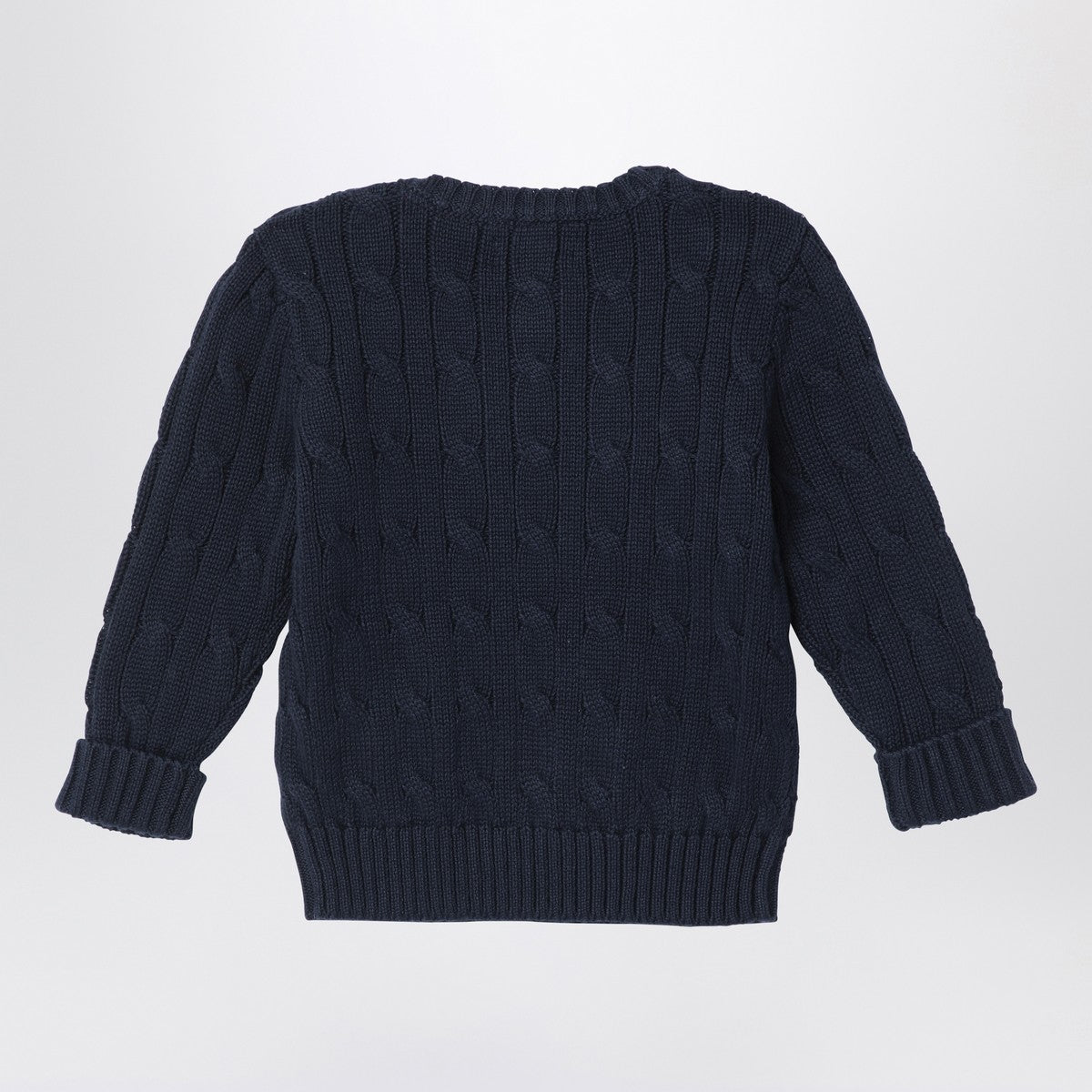 Polo Ralph Lauren Navy blue cotton cable-knit sweater