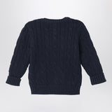 Polo Ralph Lauren Navy blue cotton cable-knit sweater