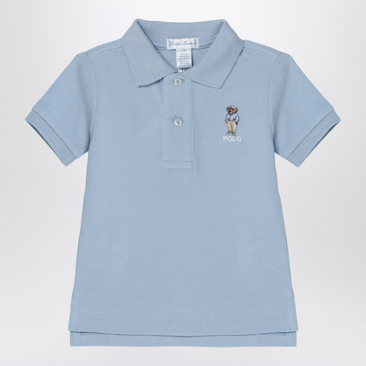 Polo Ralph Lauren Light blue cotton polo shirt with logo embroidery