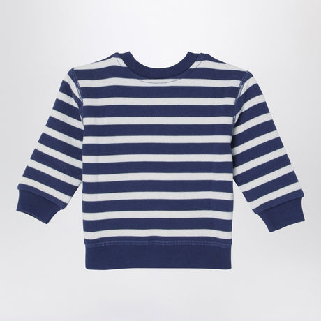 Polo Ralph Lauren White/navy blue striped sweatshirt with print