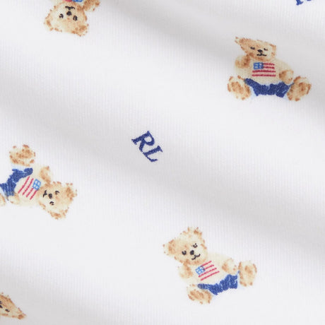 Polo Ralph Lauren Three-piece Polo Bear cotton set in white