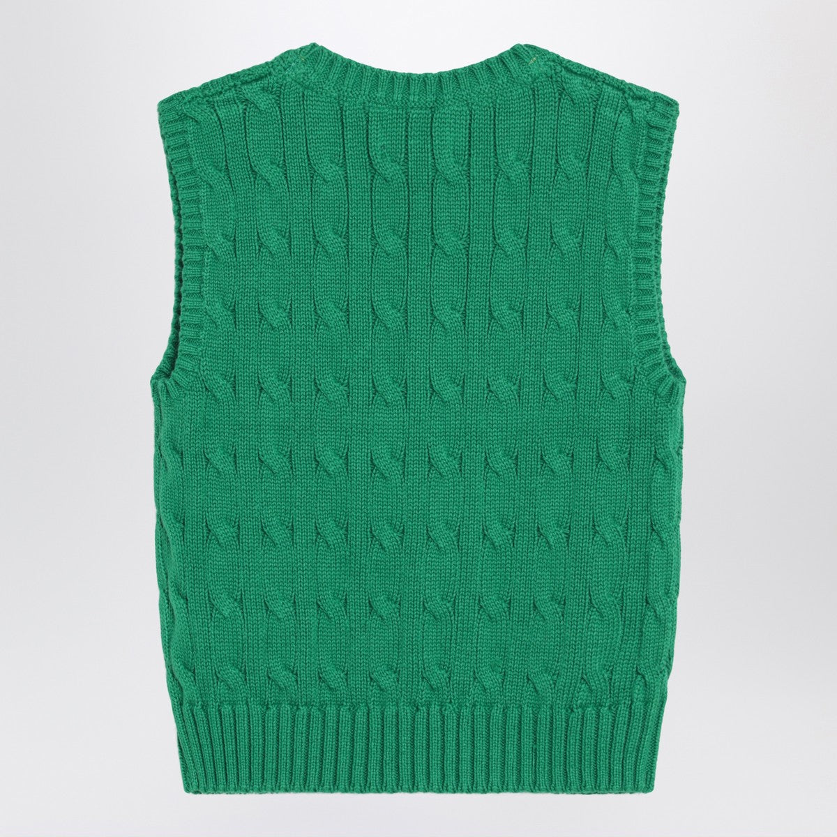 Polo Ralph Lauren Green cable-knit cotton vest