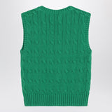 Polo Ralph Lauren Green cable-knit cotton vest