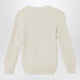Polo Ralph Lauren Cream cable-knit crewneck sweater