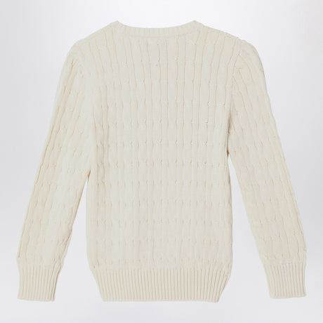 Polo Ralph Lauren Cream cable-knit crewneck sweater