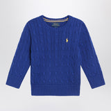 Polo Ralph Lauren Bright blue cable-knit crewneck sweater