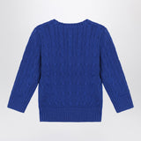 Polo Ralph Lauren Bright blue cable-knit crewneck sweater