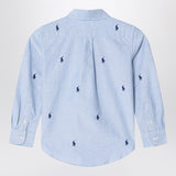 Polo Ralph Lauren Light blue button-down shirt with logos