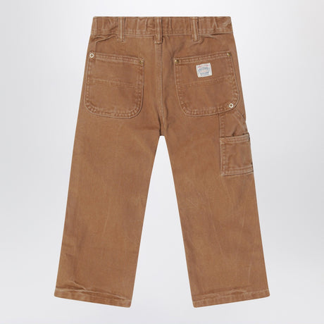 Polo Ralph Lauren Brown vintage-effect cotton trousers