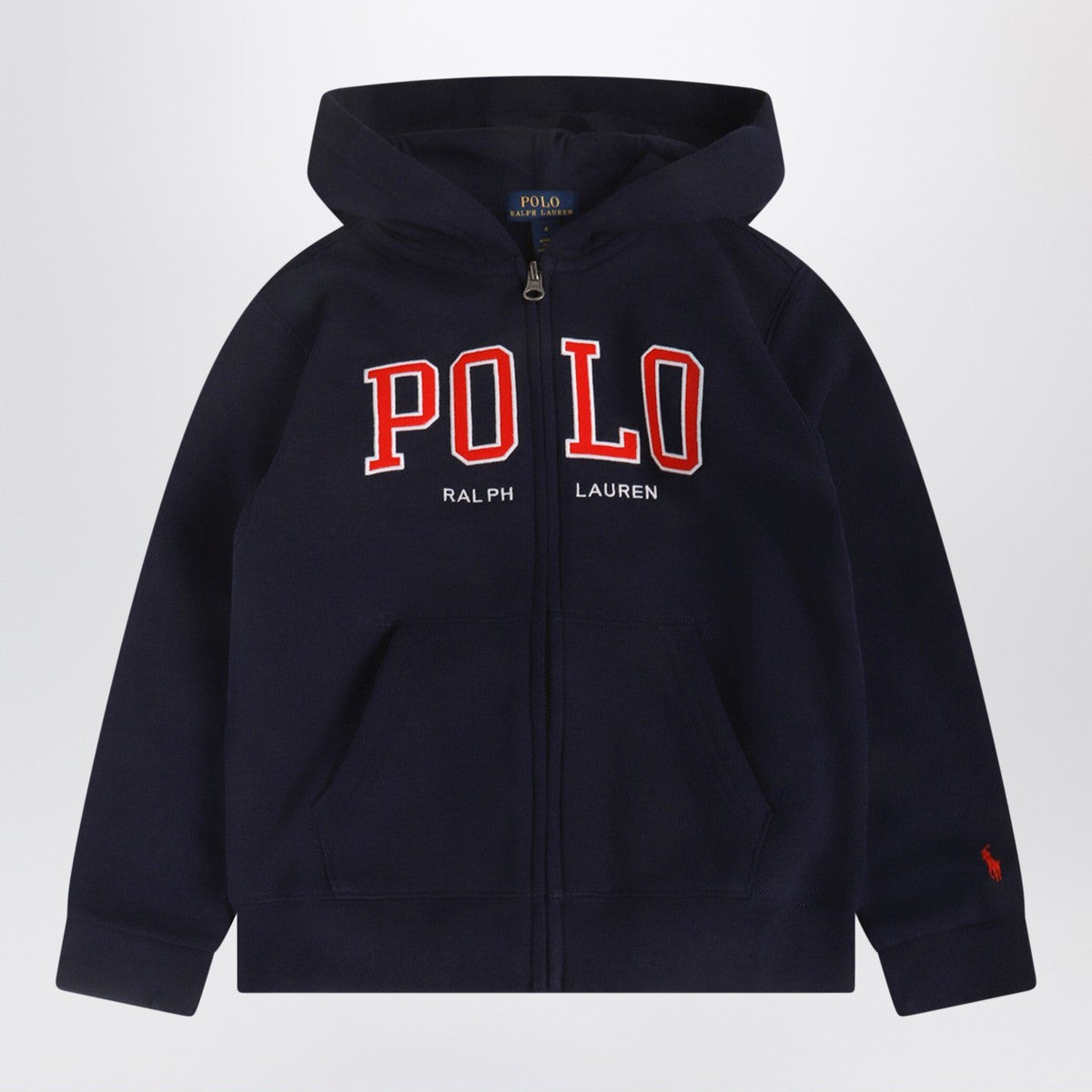 Polo Ralph Lauren Navy blue zip hoodie with logo