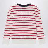 Polo Ralph Lauren White/red striped cable-knit jumper