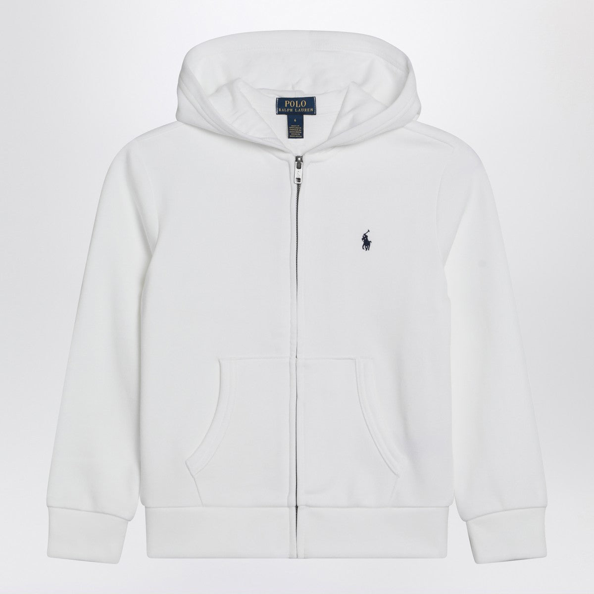 Polo Ralph Lauren White zip-up sweatshirt in cotton blend