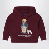 Polo Ralph Lauren Bordeaux cotton Polo Bear sweatshirt