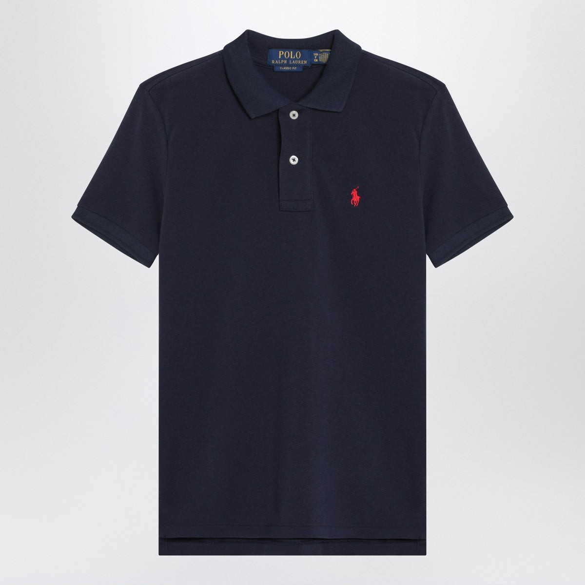Polo Ralph Lauren Navy blue cotton polo shirt with embroidered logo