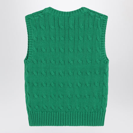 Polo Ralph Lauren Green cable-knit cotton vest