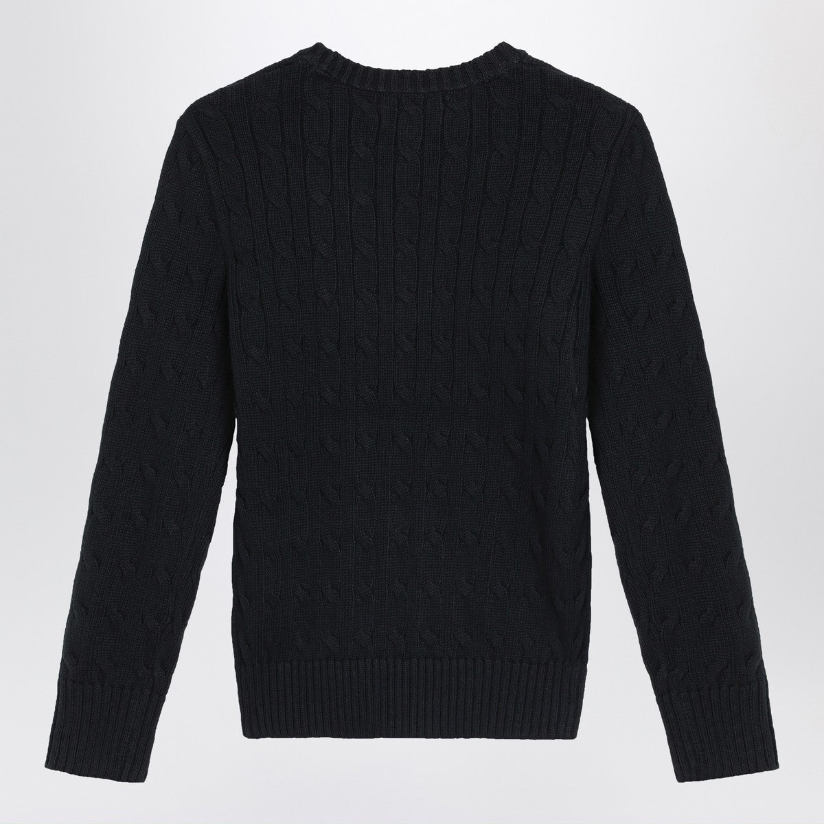 Polo Ralph Lauren Black cable-knit crewneck sweater