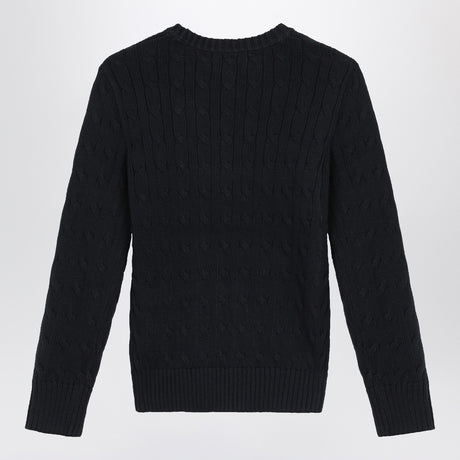 Polo Ralph Lauren Black cable-knit crewneck sweater