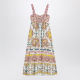 FARM Rio Linen-blend dress with nautical print