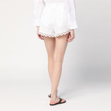 FARM Rio White linen shorts