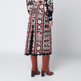 FARM Rio Ivory striped skirt with tapestry