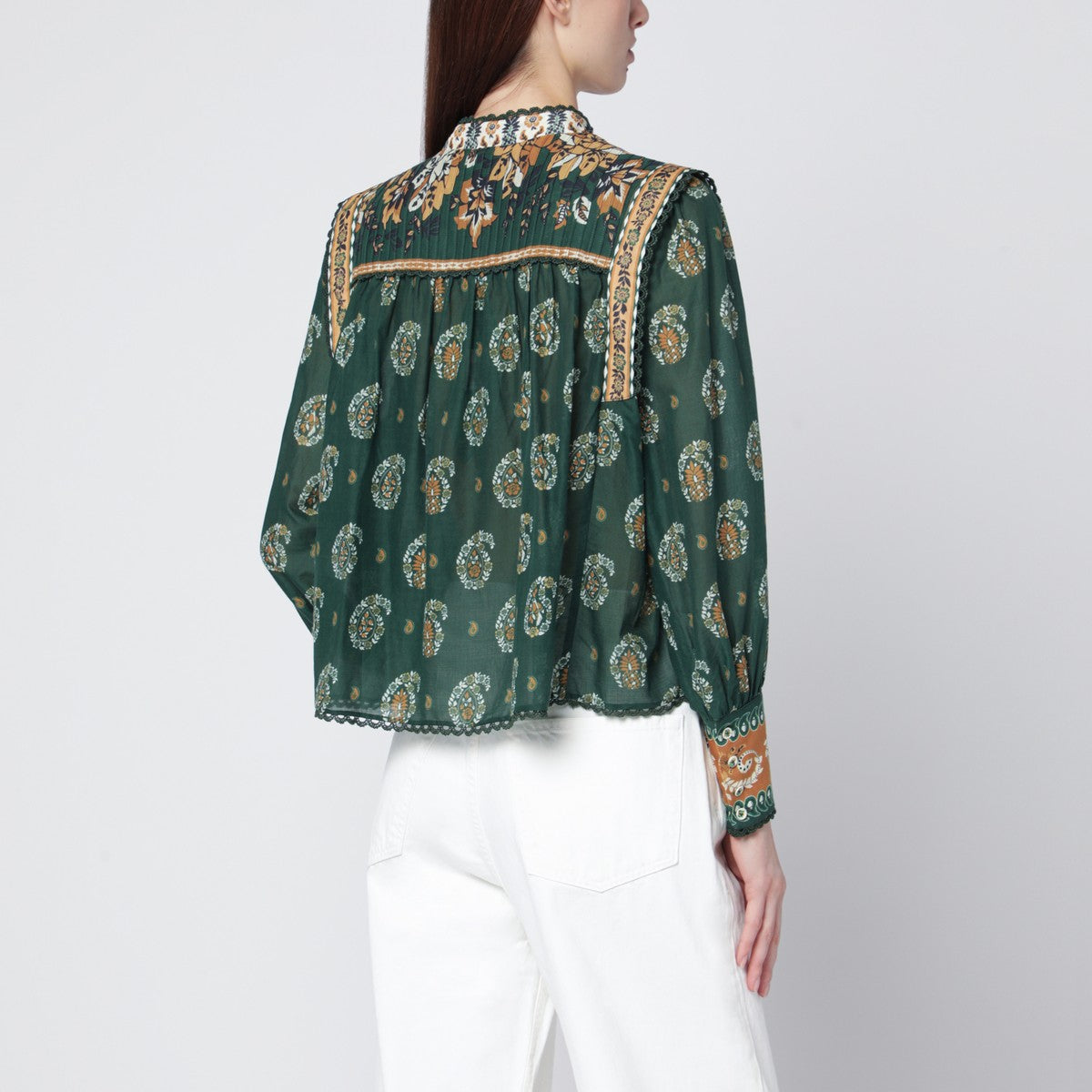 FARM Rio Tayla green cotton blouse