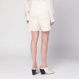 Frame Butter-coloured denim bermuda shorts