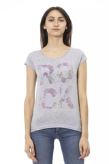 Trussardi Action Gray Cotton Women T-Shirt