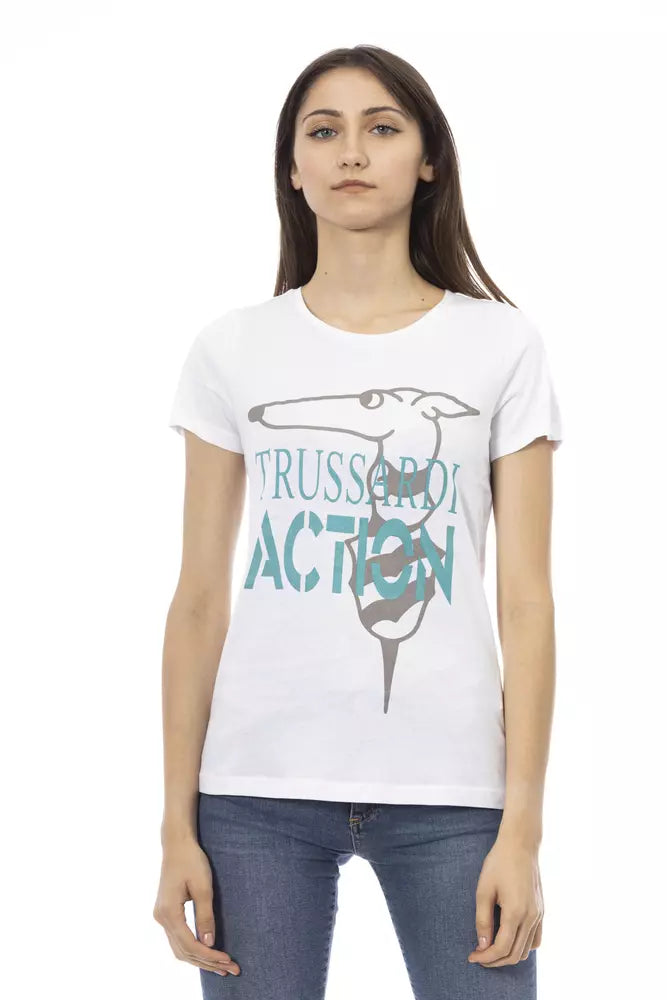 Trussardi Action White Cotton T-Shirt