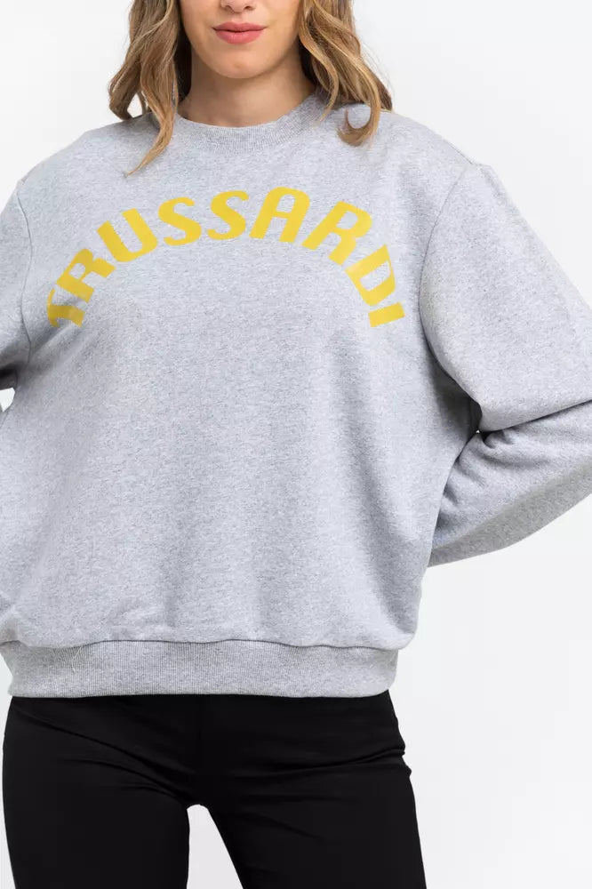 Trussardi Gray Cotton Women Sweatshirt