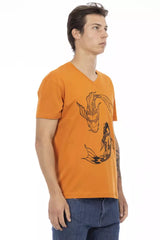 Trussardi Action Orange Cotton Men's T-Shirt