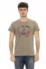 Trussardi Action "Green Cotton Men T-Shirt"
