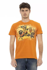 Trussardi Action "Orange Cotton Men T-Shirt"