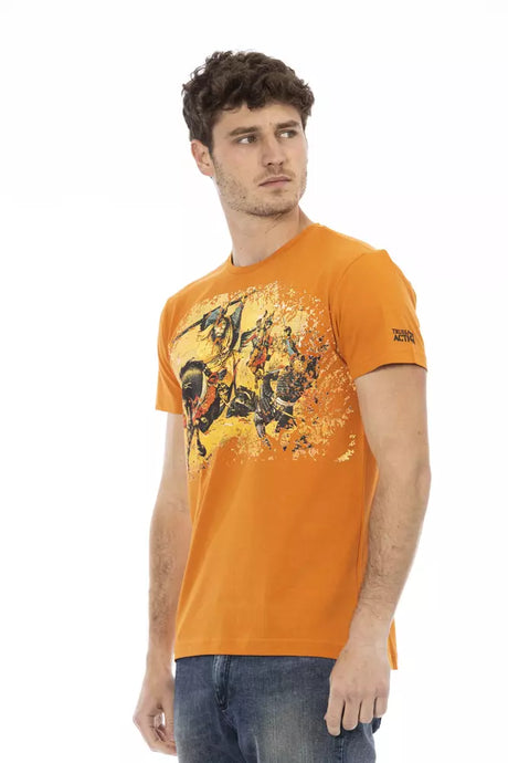 Trussardi Action "Orange Cotton Men T-Shirt"