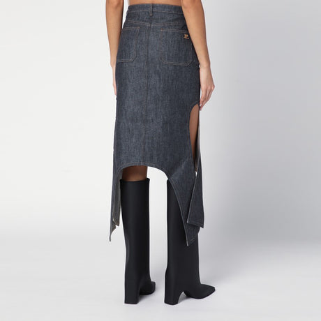 Courreges Courrèges Dark grey denim skirt