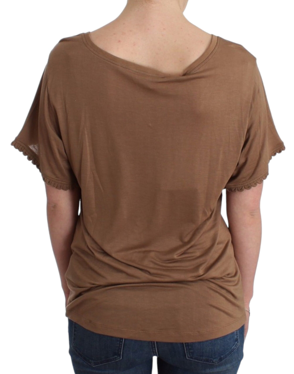 John Galliano Brown shortsleeved top