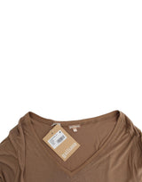 John Galliano Brown shortsleeved top