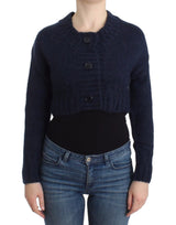John Galliano Blue cropped cardigan