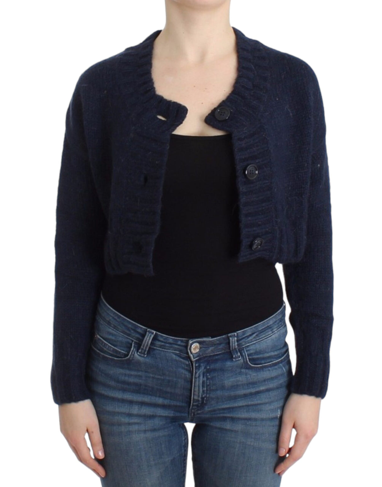John Galliano Blue cropped cardigan