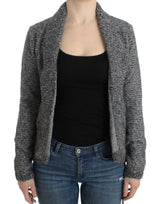 Cavalli Gray wool knitted cardigan